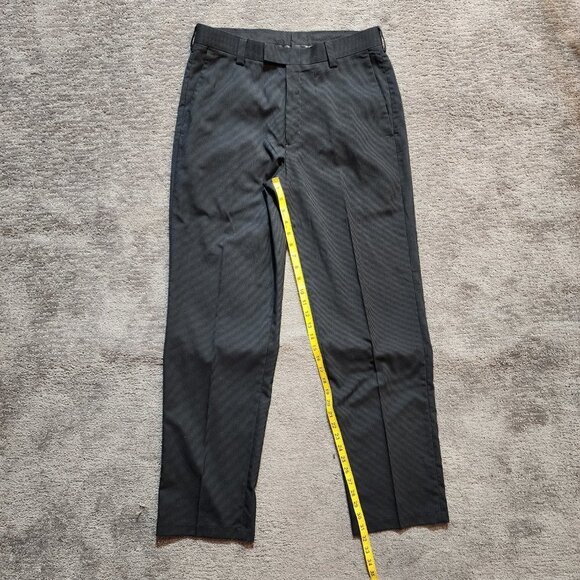 Kenneth Cole Reaction Black Pinstripe Dress Pants Mens 32x32 Preppy Business - Picture 9 of 15